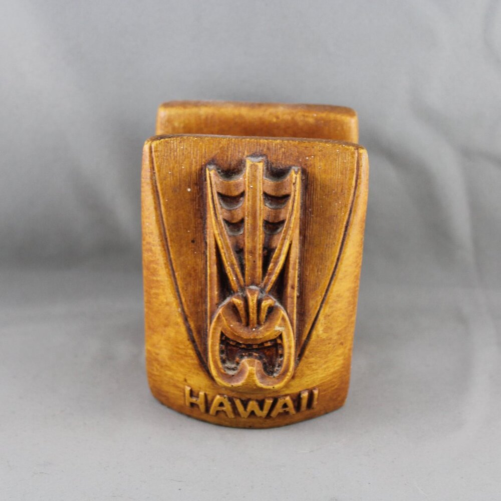 Vintage Coco Joe's Napkin Holder - Lono Face - Made of Happa Wood - With Tag